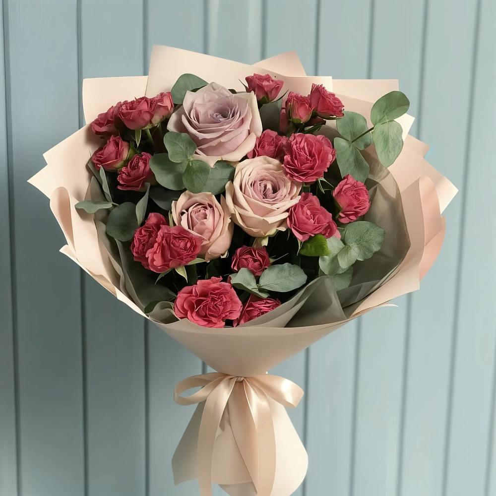 Букет восхищение в Темиртау Букет цветов из: Гвоздики и Розы в Темиртау