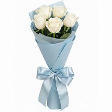 5 Белых роз Проуд в Темиртау Букет 5 Белых роз Проуд в Темиртау