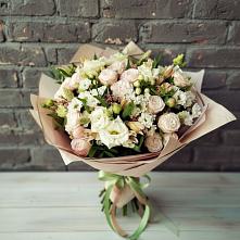 Букет цветов из:  Альстромерии, Розы и Хризантемы в Темиртау