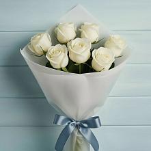 7 Белых роз Эдлесс Лав в Темиртау Букет 7 Белых роз Эдлесс Лав в Темиртау