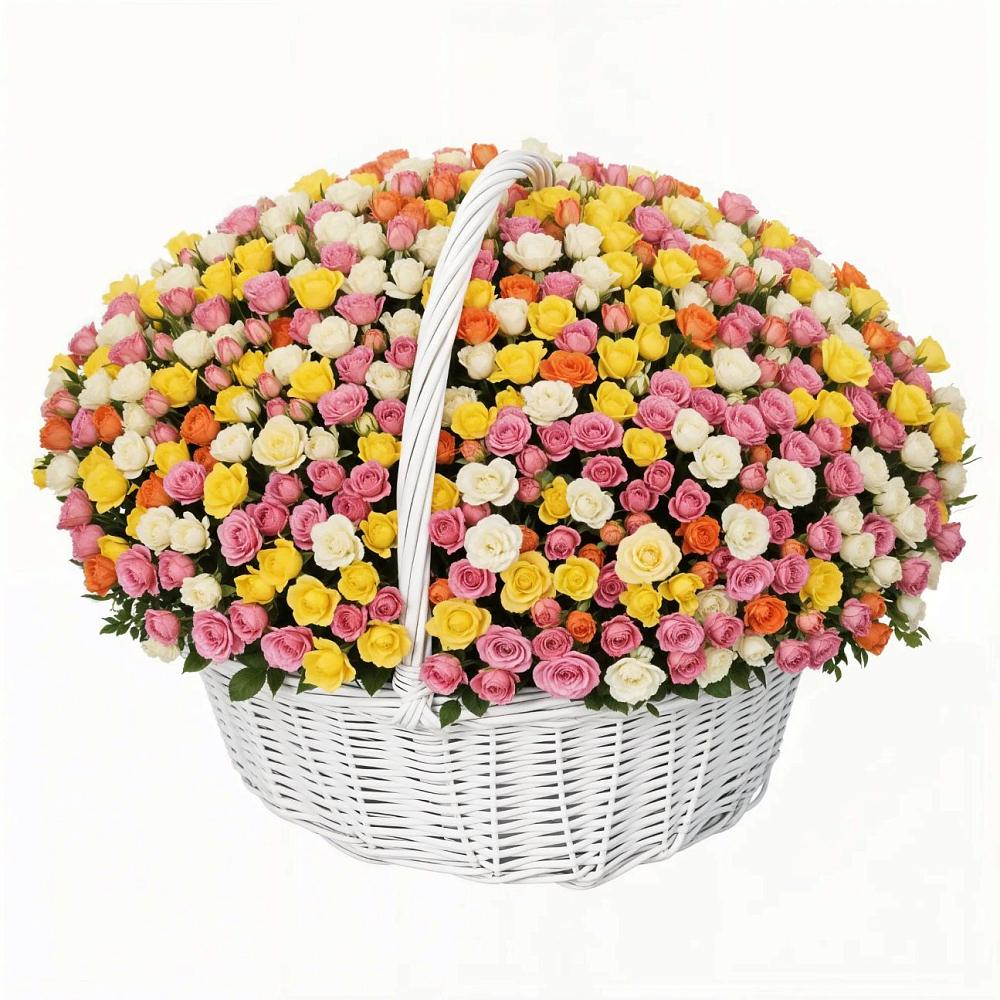 Премиум корзина Кустовых Роз в Темиртау Премиум букет из: Розы в Темиртау