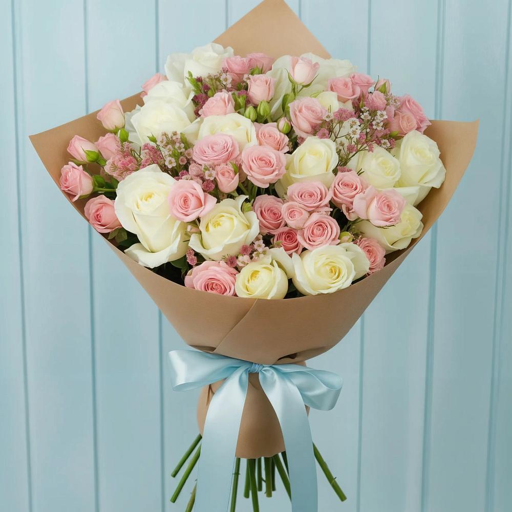 Букет романтичный подарок в Темиртау Букет цветов из: Розы в Темиртау