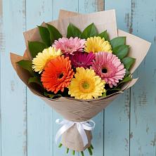 Букет яркий день в Темиртау Букет цветов из:  Герберы в Темиртау