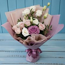 Букет цветов из:  Розы и Лизиантусы #REPLACE_PRED# Темиртау