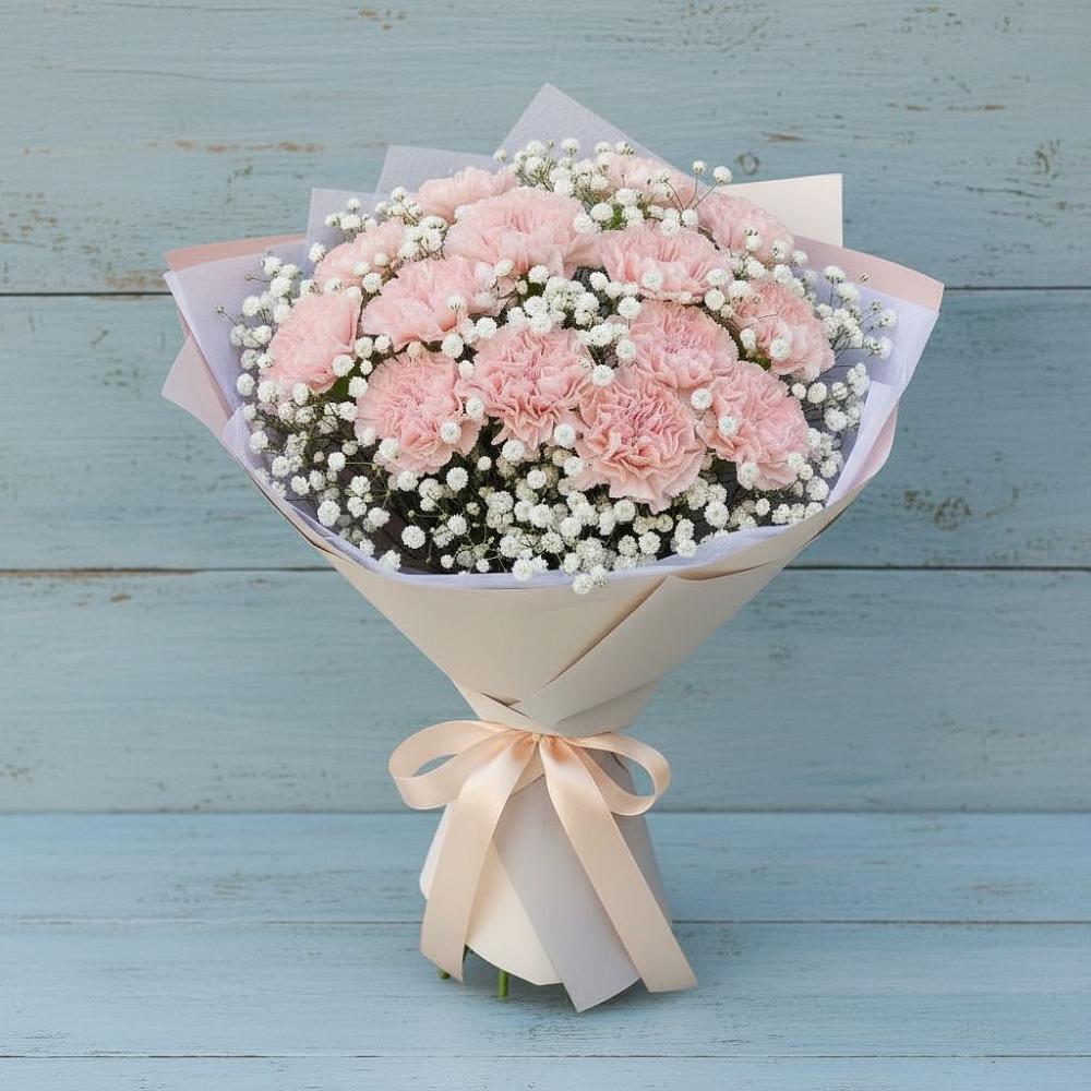 Букет Нежность рассвета в Темиртау Букет цветов из: Гвоздики в Темиртау