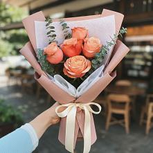 Букет персиковый аромат в Темиртау Букет цветов из: Розы в Темиртау