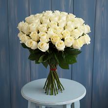 Букет 51 Белая роза Эдлесс Лав в Темиртау