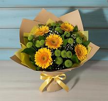 Букет цветов из:  Герберы и Хризантемы в Темиртау