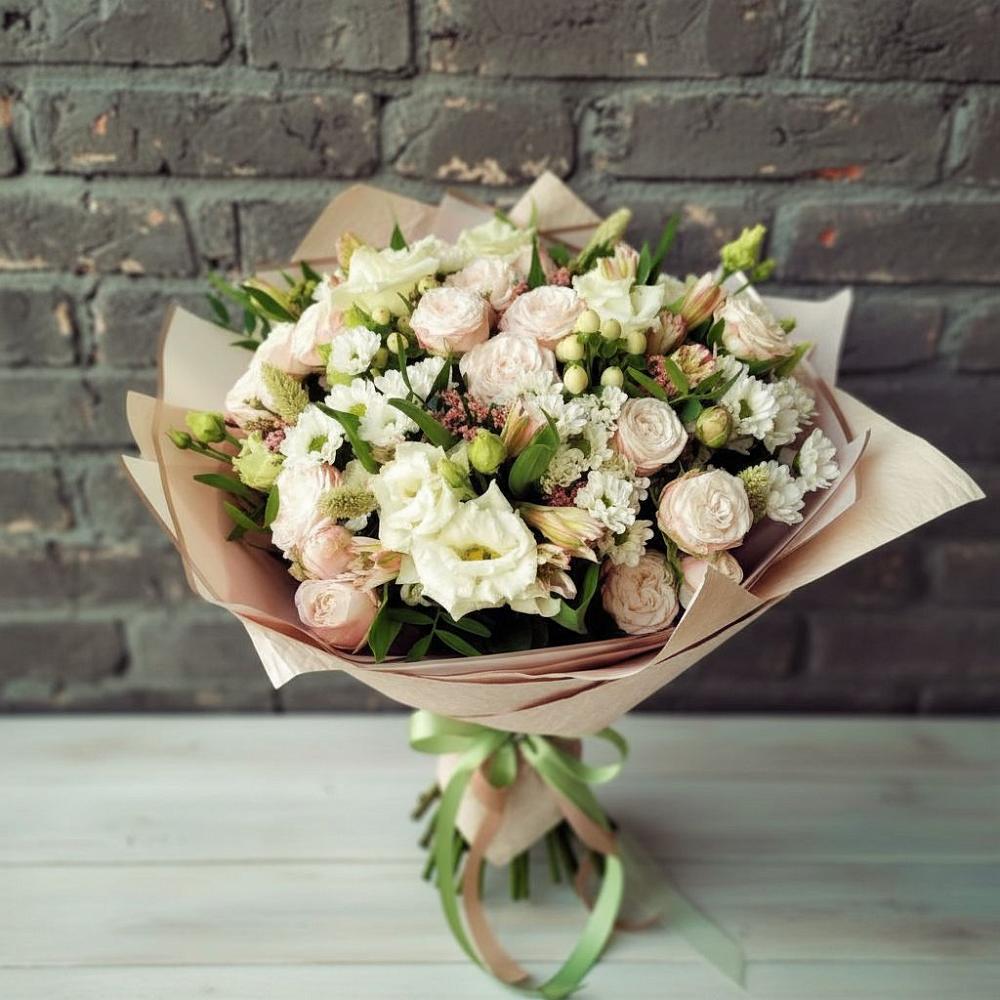 Букет цветов из: Альстромерии, Розы и Хризантемы в Темиртау