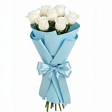 Букет 7 белых роз Проуд в Темиртау