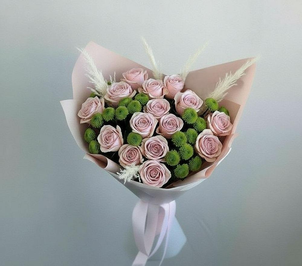 Букет доброе утро в Темиртау Букет цветов из: Розы и Хризантемы в Темиртау