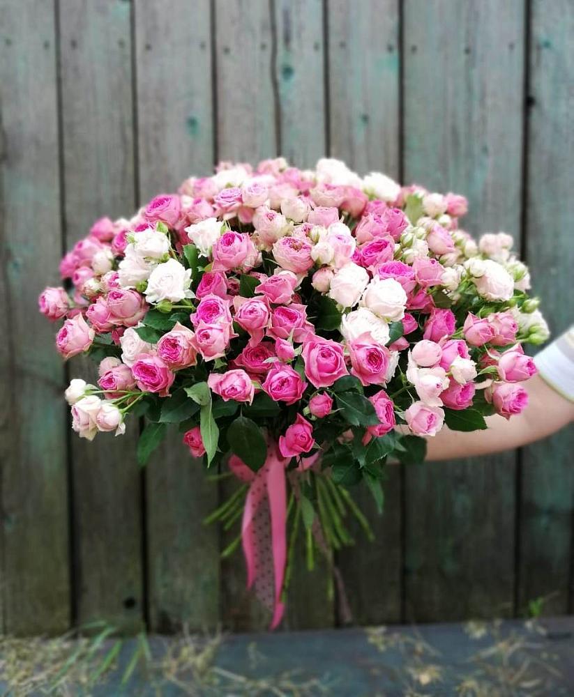 Букет Розовые кустовые розы Натали и Лав Лидия в Темиртау