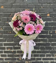 Букет цветов из:  Герберы и Хризантемы #REPLACE_PRED# Темиртау