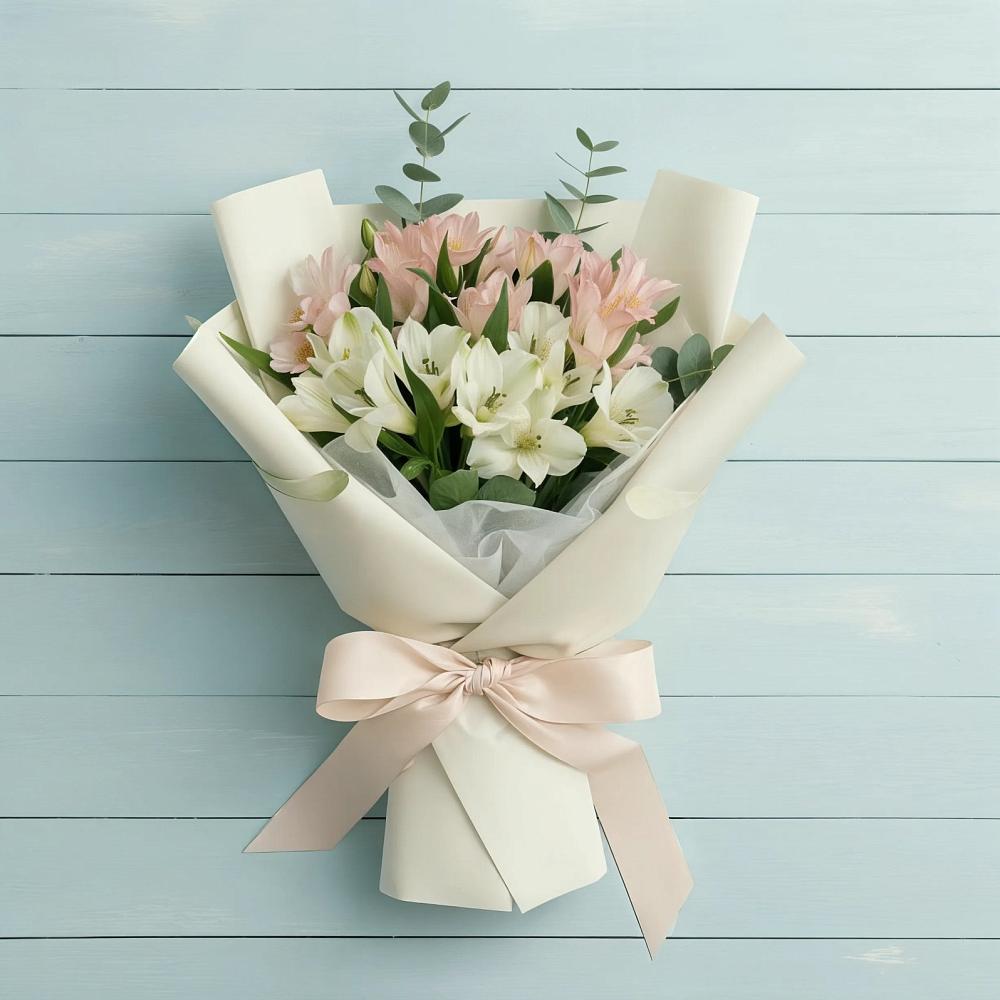 Букет Утренний поцелуй в Темиртау Букет цветов из: Альстромерии в Темиртау