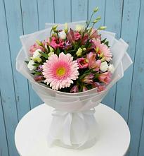 Букет цветов из:  Герберы, Альстромерии и Лизиантусы #REPLACE_PRED# Темиртау