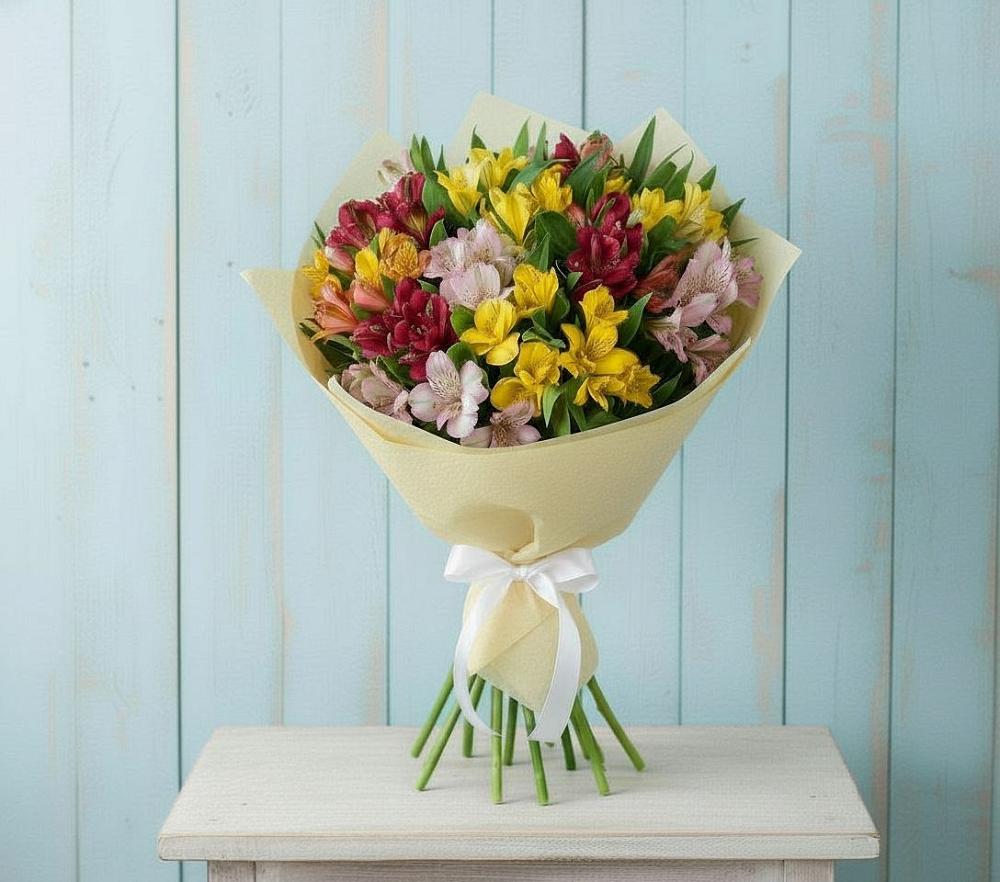 Букет Летние краски в Темиртау Букет цветов из: Альстромерии в Темиртау
