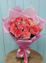 Букет 15 Розовых роз Равель #REPLACE_PRED# Темиртау