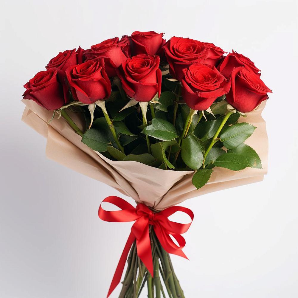 Букет 11 Красных роз Эдлесс Лав в Темиртау